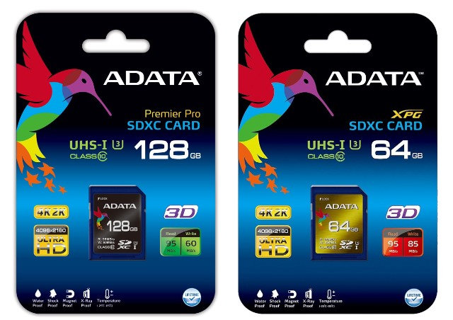 ADATA SDXC UHS-I Speed Class 3 (U3) Cards