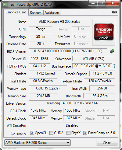 Radeon R9 285 GPUZ OC2