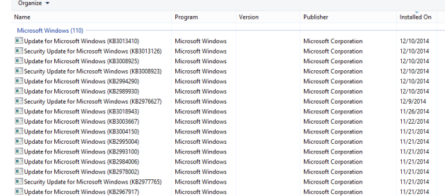 Microsoft Windows KB3004394 Update
