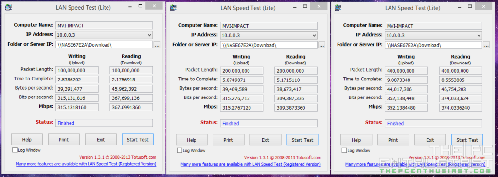 Netgear R8000 LAN Speed Test 01