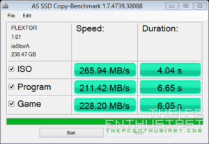 Plextor M6 Pro 256GB SSD AS SSD Copy Benchmark