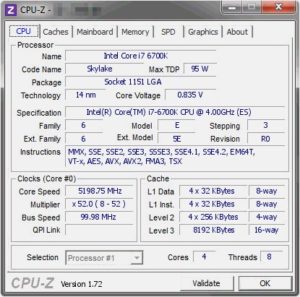 Intel Core i7-6700K Overclocked