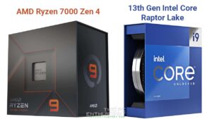 AMD Ryzen 7000 vs 13th gen Intel Raptor Lake CPUs