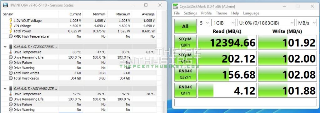 Crucial T700 NO HS benchmark