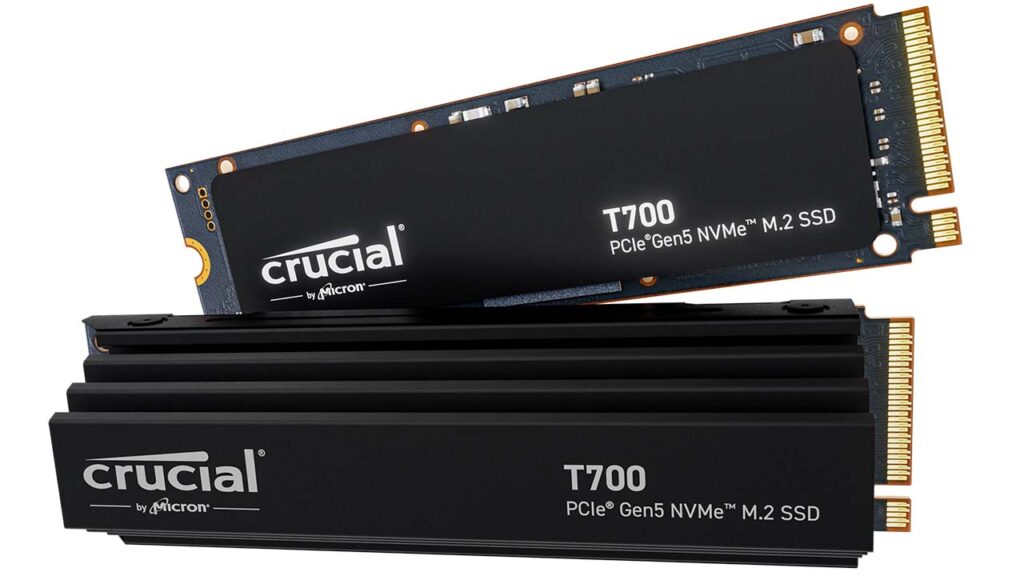 Crucial T700 Gen5 SSD Review, No heatsink and with heatsink