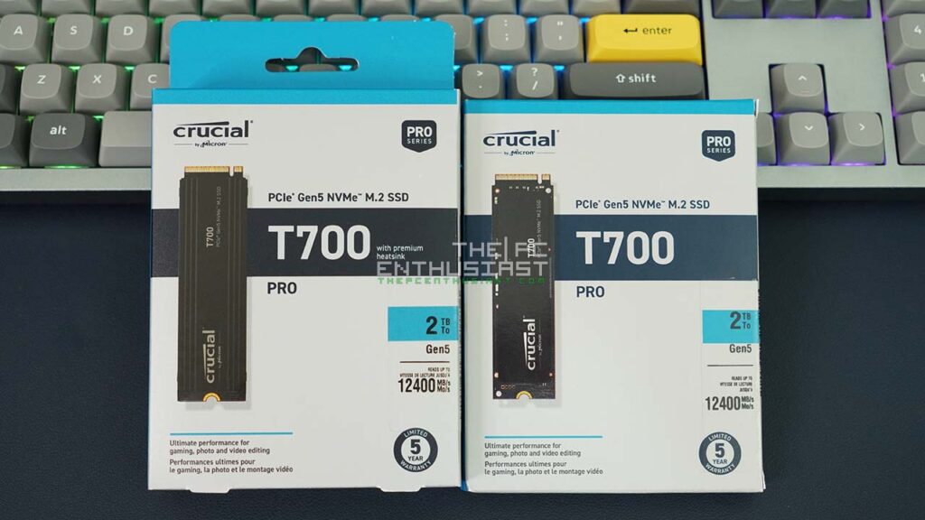 Crucial T700 Gen5 SSD Packaging